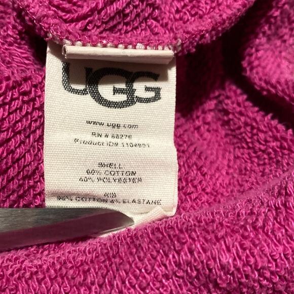 UGG Women’s Pink Nena French Terry Logo Waistband Crewneck Sweatshirt Size Small - Picture 4 of 9